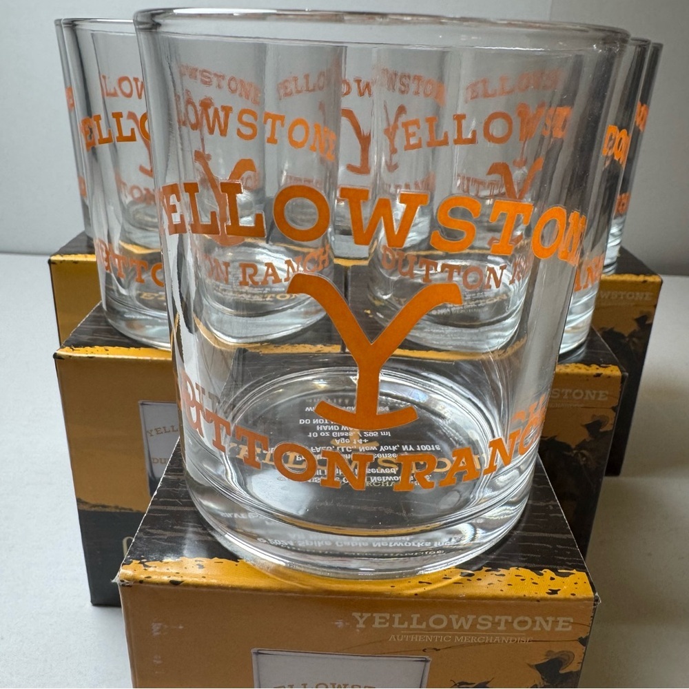 6 Yellowstone Dutton Ranch Boxed 10oz Rocks Novelty Glass - Picture 4 of 8